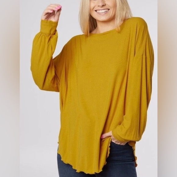 Free People Shimmy Shake Top Untamed Gold Small Long Sleeve Open Back Boho - Picture 2 of 10